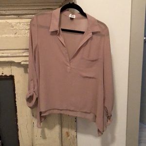 Mauve sheer blouse